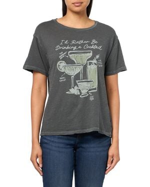 Lucky Brand Rather Be Drinking Boyfriend Tee - Gray