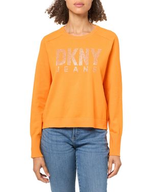 DKNY S Turtleneck All-day Comfort Cropped Sportswear Sweater - Orange