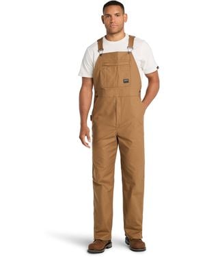 Timberland Gritman Flex Canvas Bib Overalls - Natural