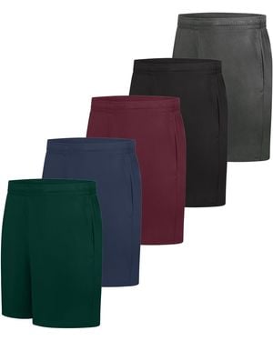 Hanes Pack, 5-pack, Cooldri Athletic Shorts For , Moisture-wicking, Odor Control, 7" Inseam, Charcoal/black/maroon/navy/deep Forest - Multicolor