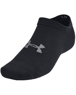 Under Armour Adult Essential No Show Socks 6 Pack, - Blue