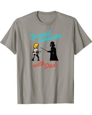 Amazon Essentials Star Wars Darth Vader And Luke Special Moments With Dad T-shirt - Gray