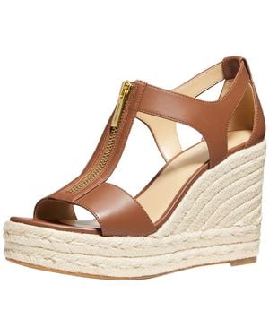 MICHAEL Michael Kors Berkley Mid Wedge (Luggage) Shoes - Brown