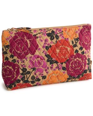 Vera Bradley Premium Cotton Large Pouch - Red