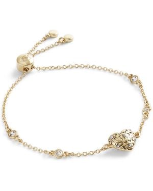 COACH S Signature Quilted Heart Slider Bracelet - Metallic