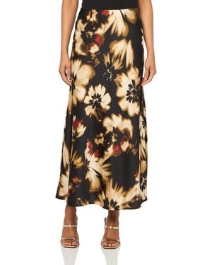 Anne Klein Satin Bias Pull-on Midi Skirt - Multicolor