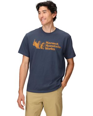 Marmot Mmw Short Sleeve Logo T-shirt - Blue