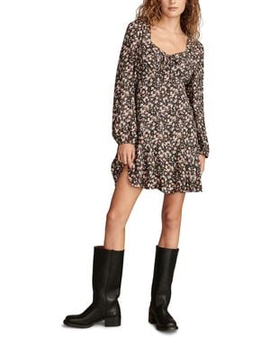Lucky Brand Floral Print Modal Mini Dress - Black