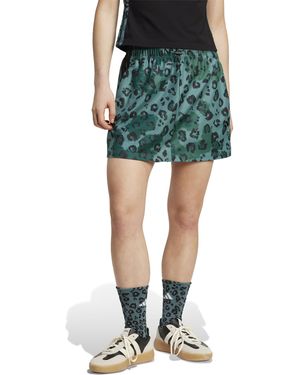 adidas Animal Printed 3-stripes Woven Skirt - Green