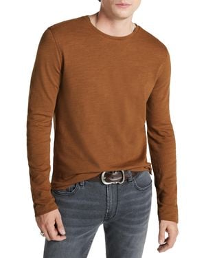 John Varvatos Marlow Long Sleeve Crew - Brown