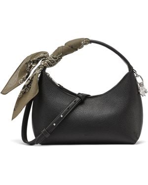 DKNY Imma Crossbody Bag With Logo Keychain And Tie Scarf - Black