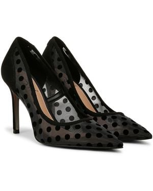Sam Edelman Hazel Mesh 3 ( Polka Dot) High Heels - Black