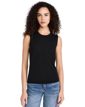 Theory Crew Neck Shell Top - Black