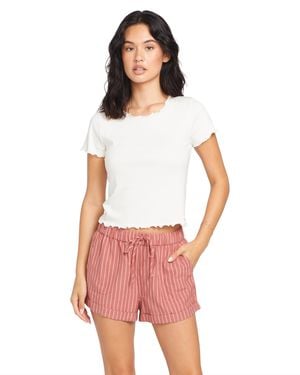 Volcom Sunday Strut Elastic Waist Short - White