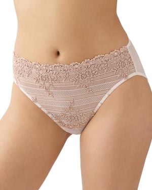 Wacoal Embrace Lace Full Coverage Hi-cut Brief Panty - Natural