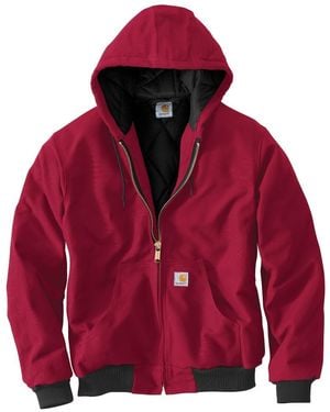 Carhartt J140 Loose Fit Firm Duck Insulated Flannel-lined Active Jac - Red