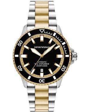 Emporio Armani Sea Explorer Automatic Two-tone Stainless Steel Watch - Metallic