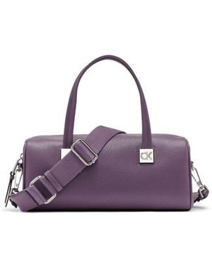 Calvin Klein Rue Barrel Satchel - Purple