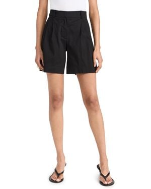 Theory Double Pleated Shorts - Black