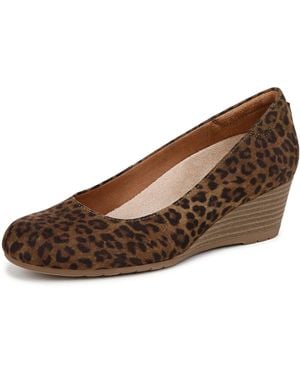 Dr. Scholls S Be Flex Pump Leopard Fabric 9 W - Brown