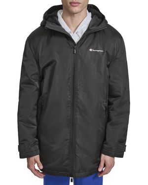 Champion Full Length Stadium Jacket With Fleece Lining in Black for Men Lyst