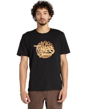 Timberland Brand Carrier Front Graphic T-shirt - Black