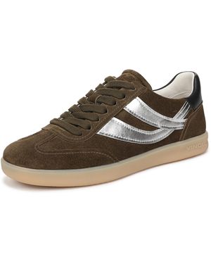 Vince S Oasis-w Sneaker Military Green/silver Suede 7.5 M - Brown