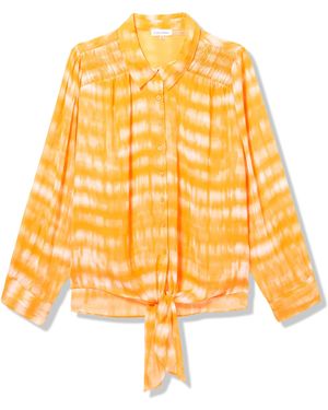 Calvin Klein Sportswear Top,tumeric Combo,2x - Yellow