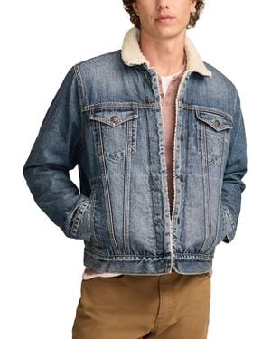 Lucky Brand Cole Hauser Faux Shearling Denim Jacket - Blue