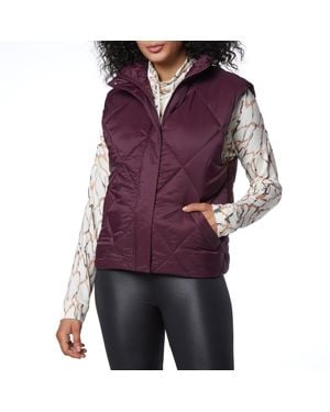Andrew Marc Quilted Puffer Vest - Purple