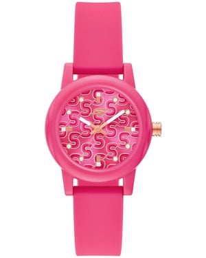Skechers Rosencrans Three Hand Pink Silicone Watch