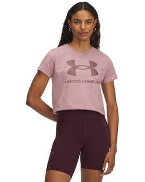 Under Armour Live Sportstyle Graphic Short Sleeve Crew Neck T-shirt, - Purple