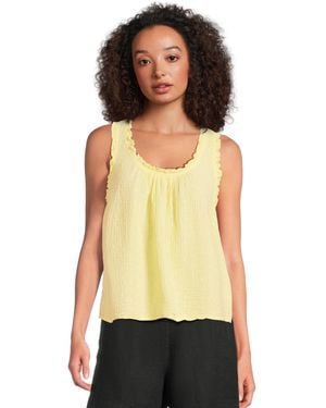 Michael Stars Devon Scoop Neck Tank - Yellow