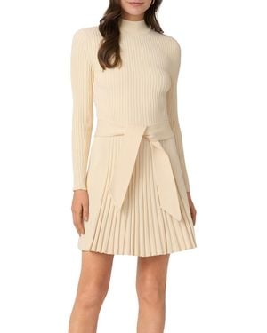 Shoshanna Tie Knit Tara Dress - Natural