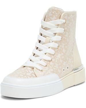 DKNY Bitsy Logo High Top Sneaker - White