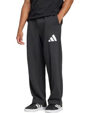 adidas Tall Size Essential 3-bar Wide Leg Pants - Black