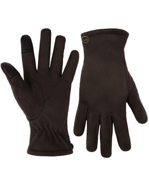 Timberland 's Rivet Faux Suede Gloves – Soft Lined Winter - Black