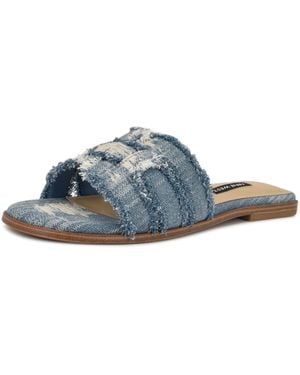 Nine West Germanny Flache Sandalen - Blau