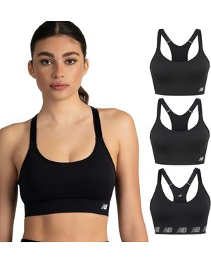 New Balance 3 Pack Sports Bra - Black
