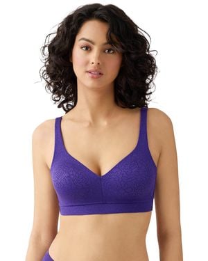 Wacoal Inside Job Unlined Full Coverage Wire Free Bra - Blue