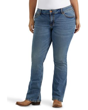 Wrangler Plus Size Retro Mae Mid-Rise Boot Cut Jean - Blu