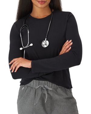 Hanes Comfort Fit Scrubs Underscrub - Black