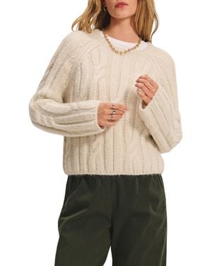 Velvet By Graham & Spencer Marina Cable Knit Sweater - Black