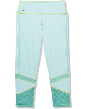 Lacoste Sport Logo Stripe Leggings - Blue