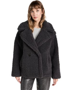 UGG Gertrude Short Teddy Coat - Black