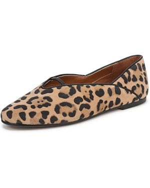 Franco Sarto Brayten Ballet Flat Brown Leopard Print Suede 11 M