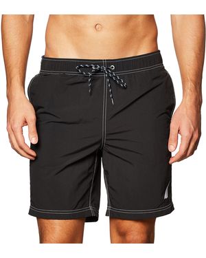 Nautica Solid Quick Dry Classic Logo Swim-Trunk Costume a Pantaloncino - Nero
