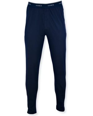 Hanes Solid Knit Sleep Pant With Pockets And Drawstring - Blue