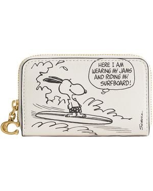 COACH Essential Small Zip Around Card Case - Metallic