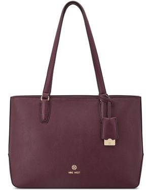 Nine West Lakelyn Large Tote Bag - Purple